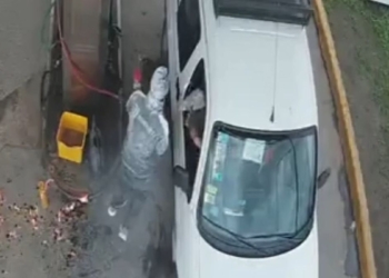 Roció nafta en una estación Shell de Merlo e intentó prenderle fuego