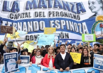 Espinoza, Magario y Kicillof marcharon por la universidad pública